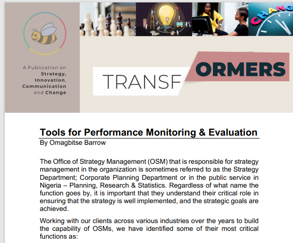 Tools for Performance Monitoring & Evaluation