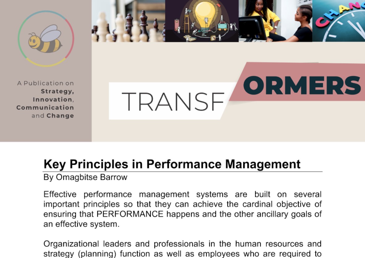 Key Principles in Performance Management